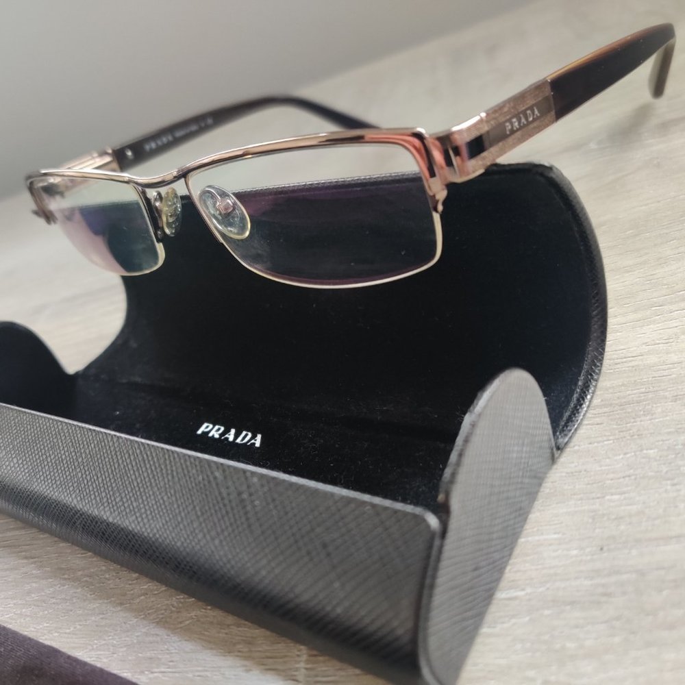 PRADA Semi Rimless Eyeglasses
